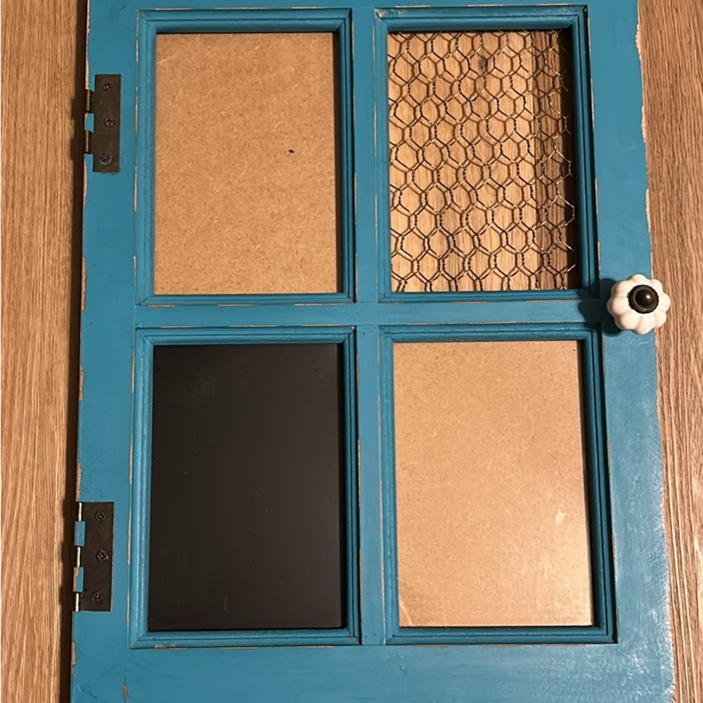 Rustic Blue Multi-Panel Wall Accent